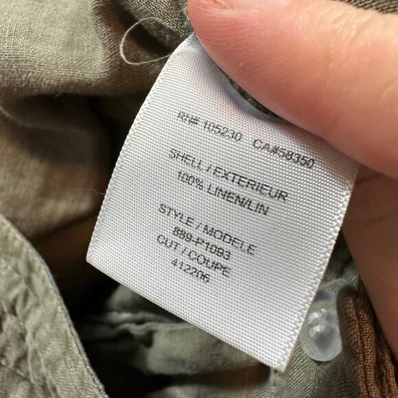 REVOLVE Joie 100% Linen Martesha Linen Pants in Fatigue Casual Lightweight 4 - Picture 13 of 14